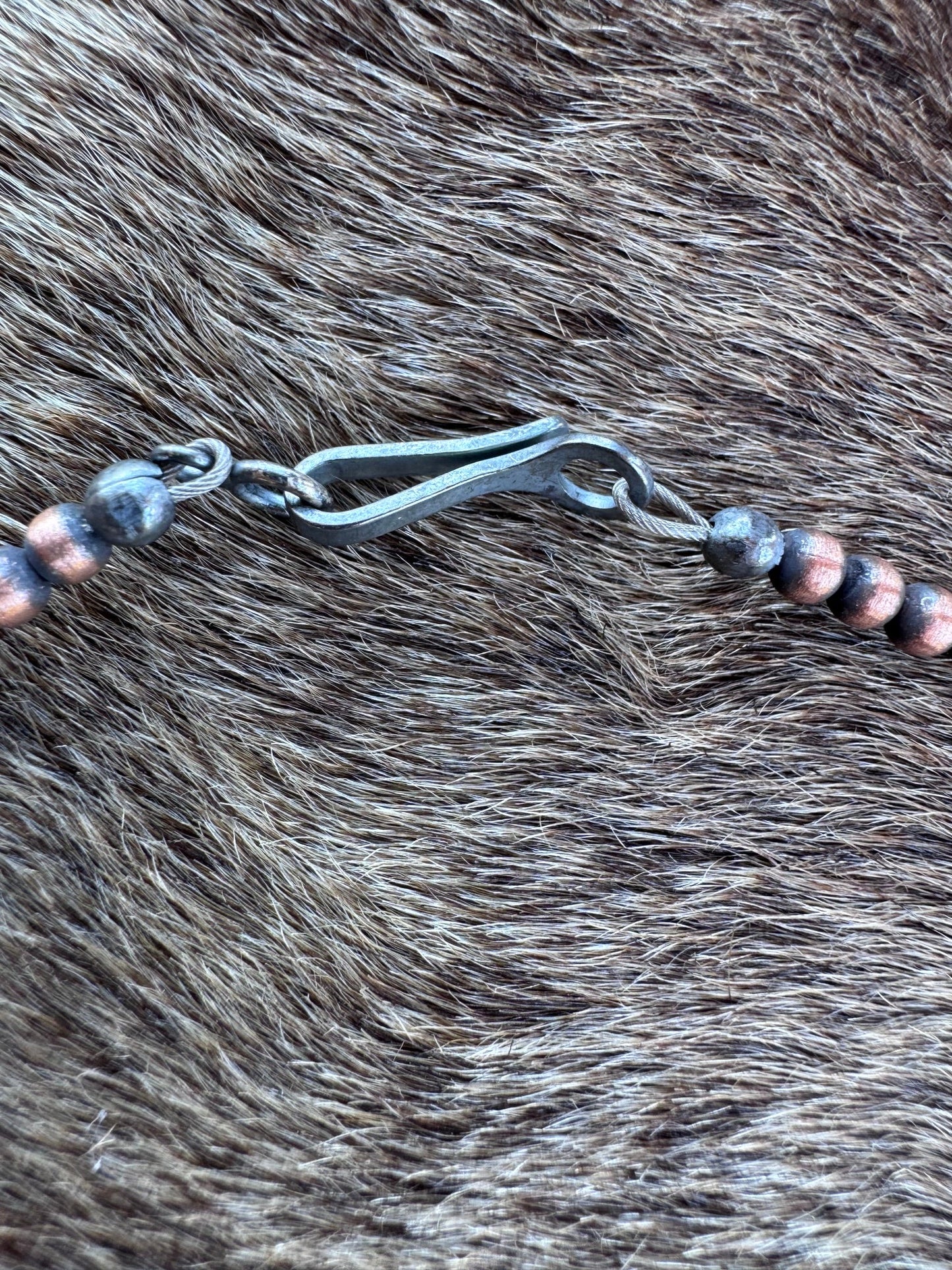 Handcrafted Copper 3-12mm Beaded Necklace