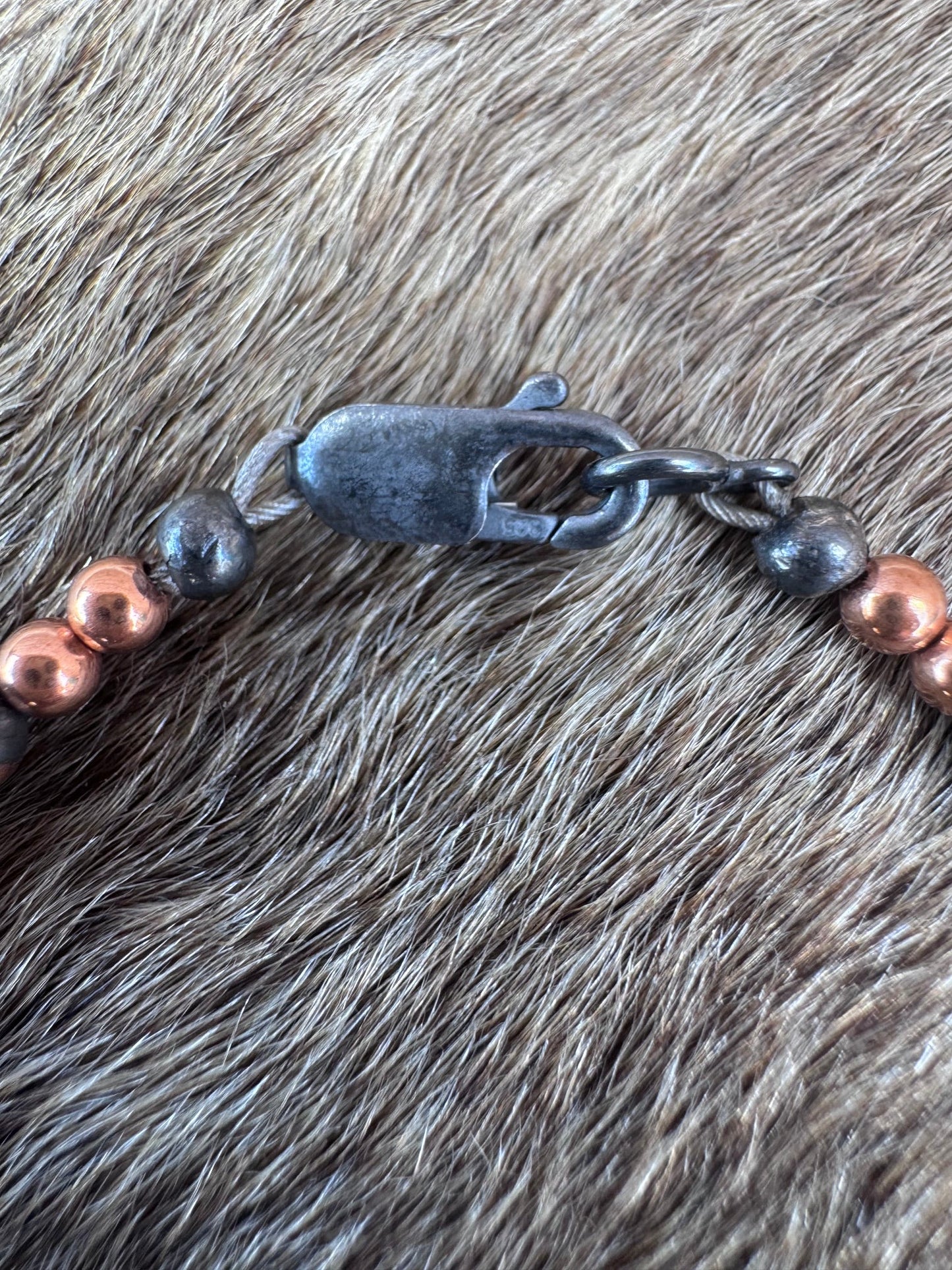 Handcrafted Copper 4mm Beaded Bracelet
