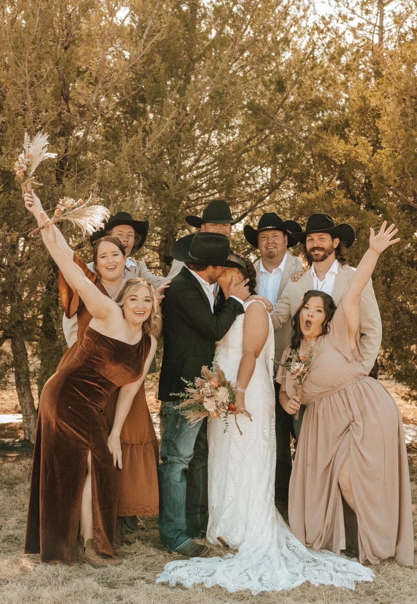 The Dolly Gown-Custom Western Wedding Dress with Fringe