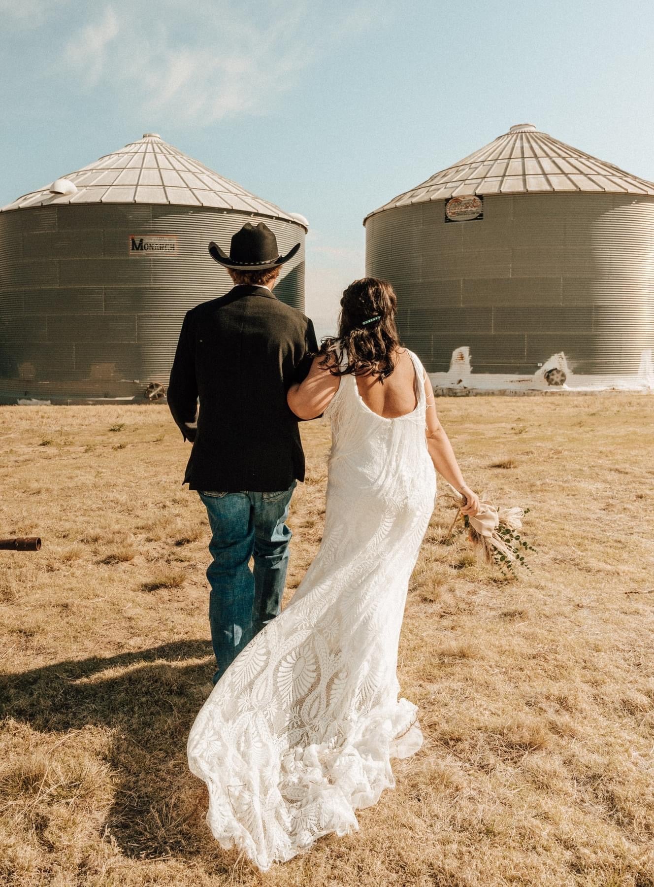 The Dolly Gown-Custom Western Wedding Dress with Fringe