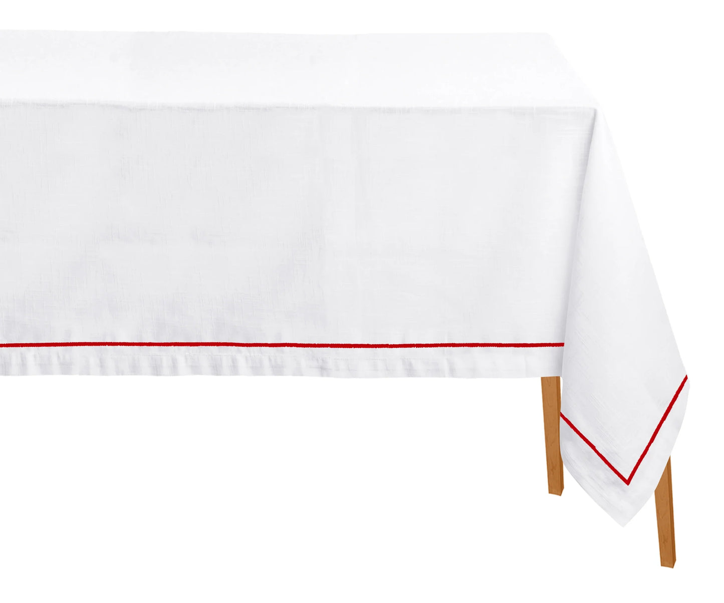 Red Embroidered Tablecloth