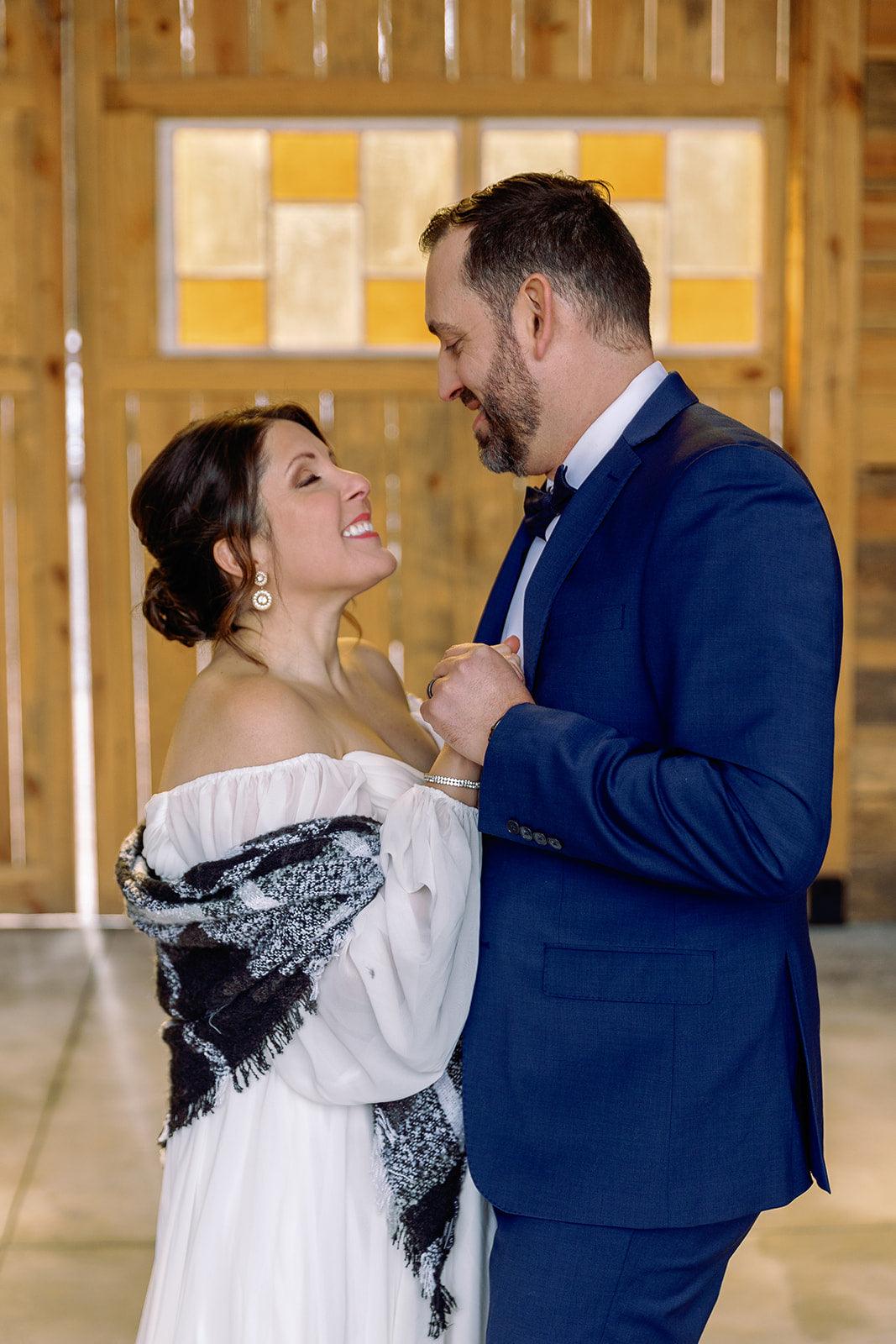 The Jenny– Custom Off-the-Shoulder Western Wedding Dress