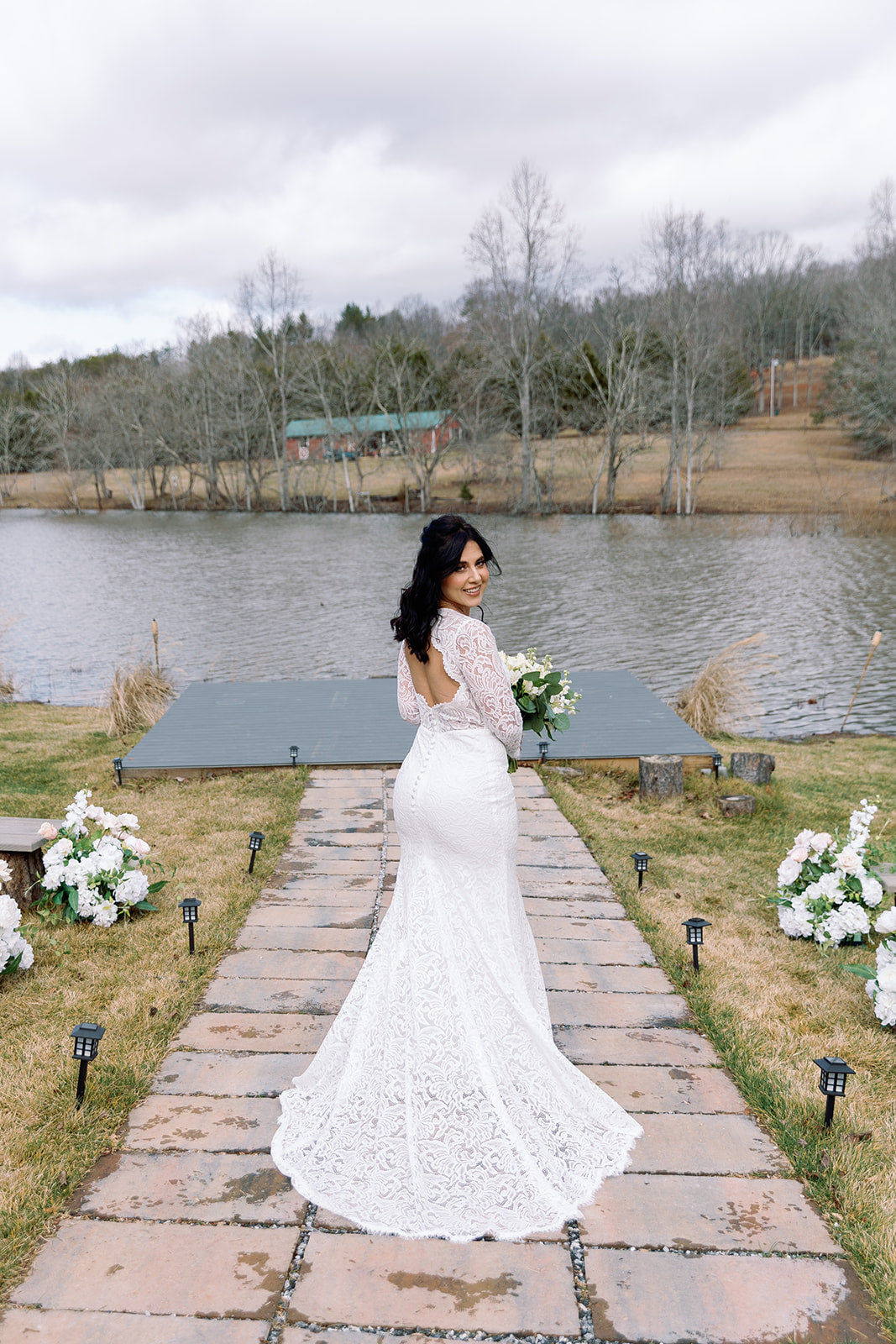 The Cheyenne-Custom Fitted Long Sleeve Lace Wedding Dress