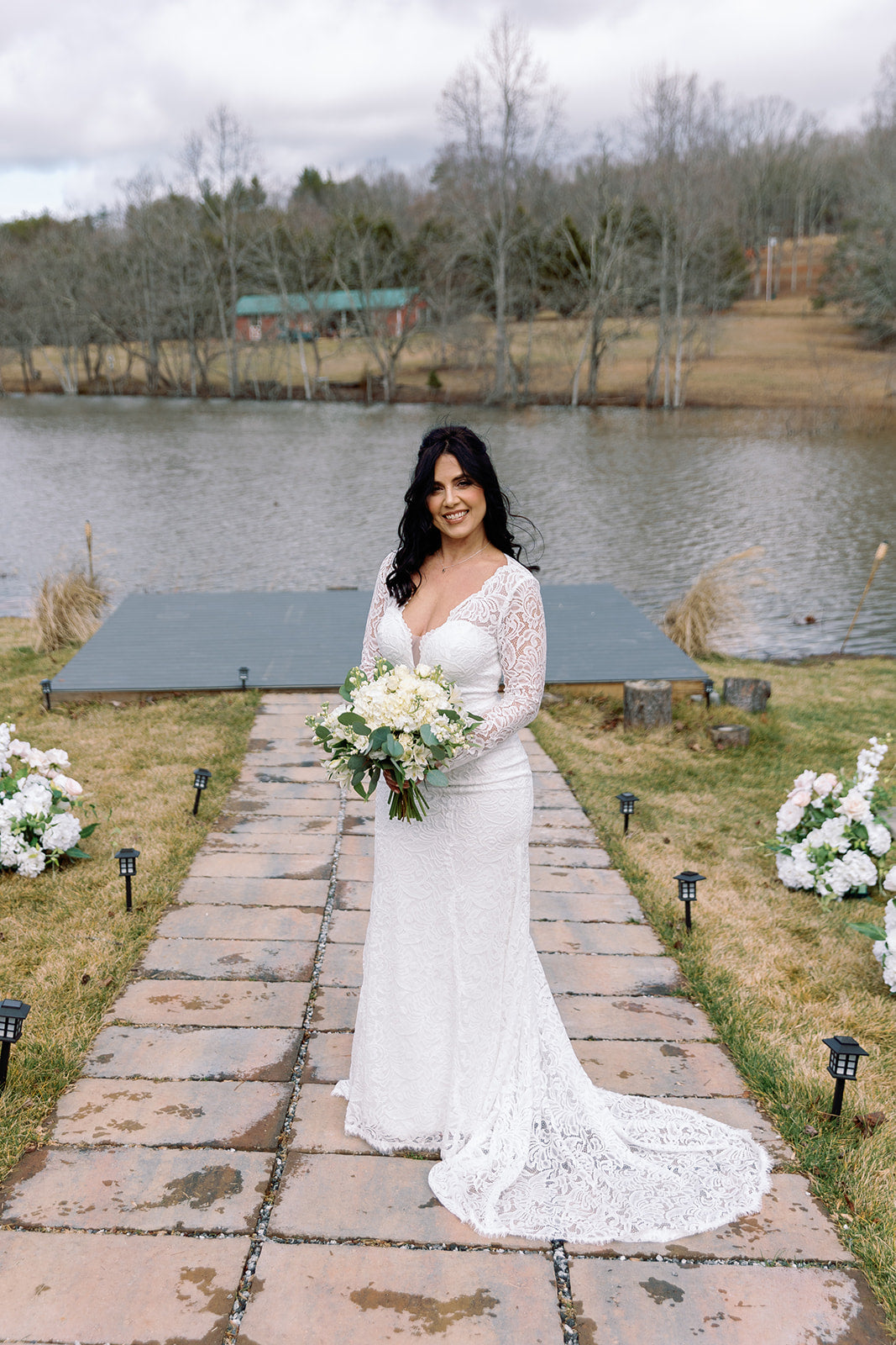 The Cheyenne-Custom Fitted Long Sleeve Lace Wedding Dress