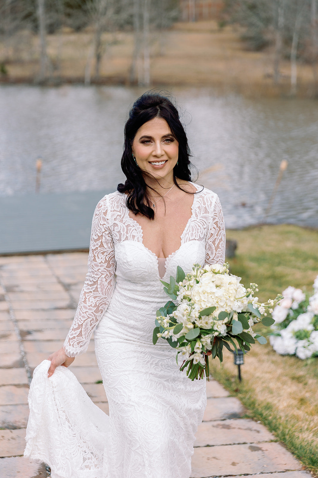 The Cheyenne-Custom Fitted Long Sleeve Lace Wedding Dress