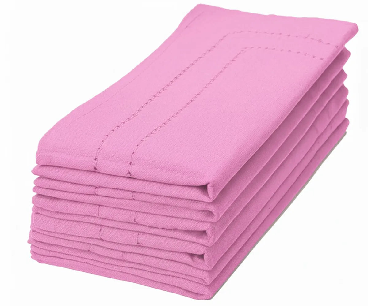 Pink Hemstitch Napkins