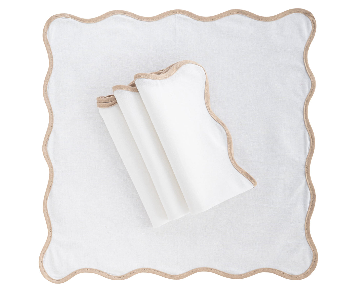 Pink Scalloped Napkin