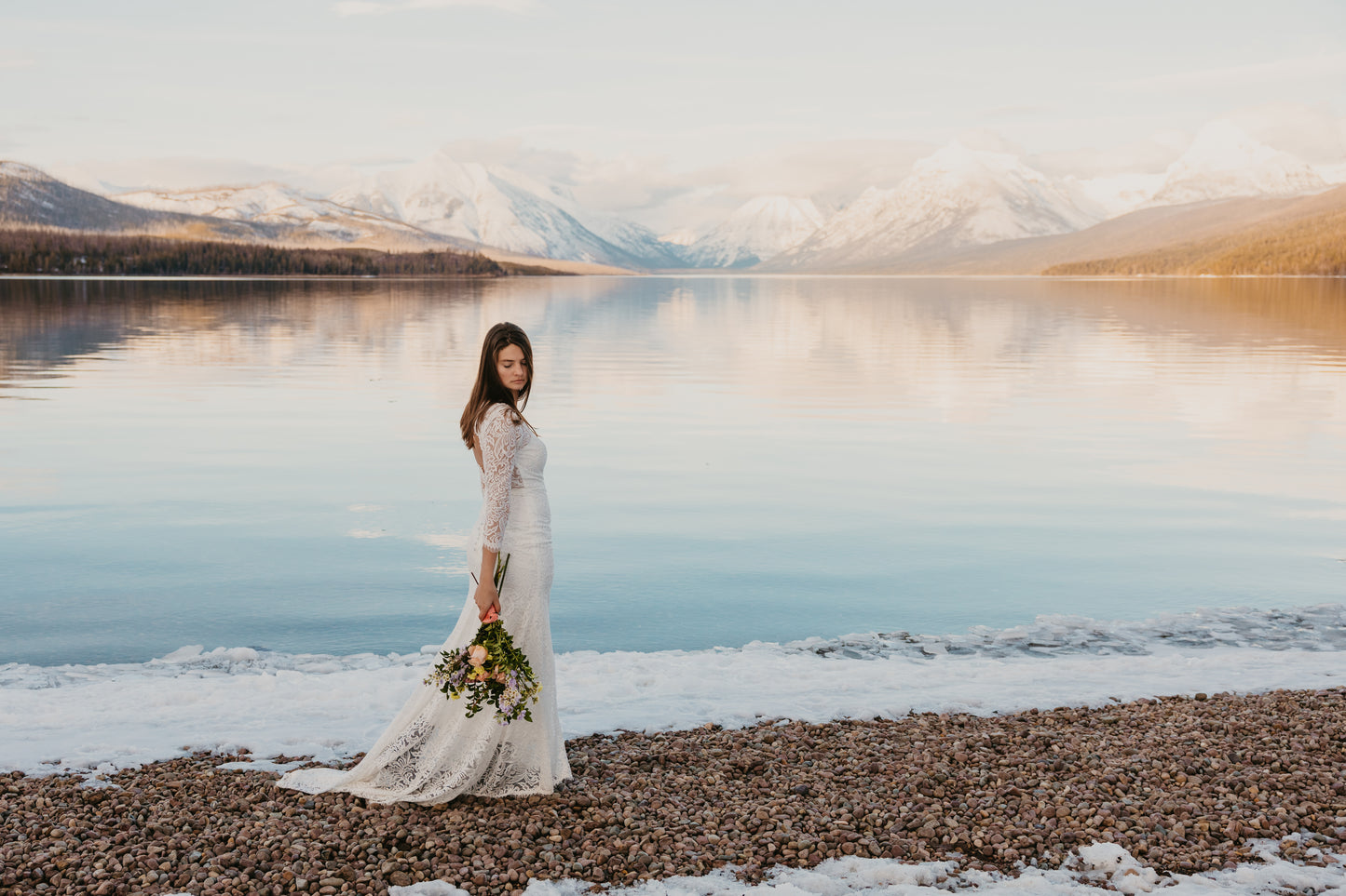The Cheyenne-Custom Fitted Long Sleeve Lace Wedding Dress