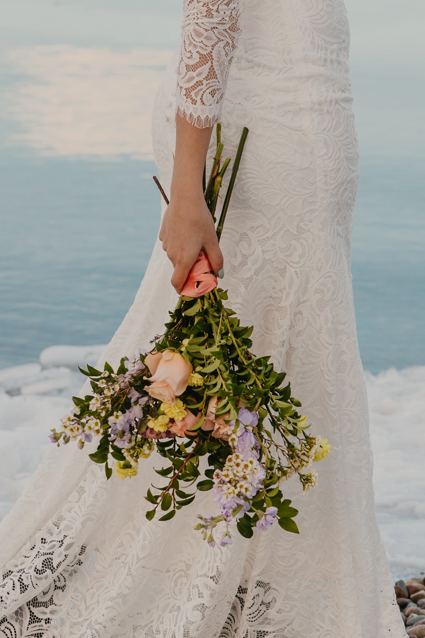 The Cheyenne-Custom Fitted Long Sleeve Lace Wedding Dress