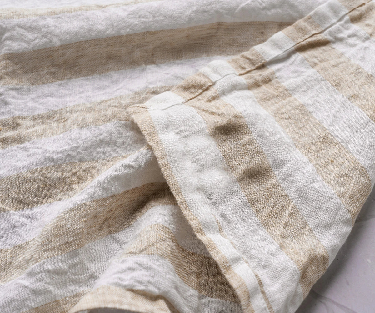 Tan Stripe Napkins - Beige Napkins