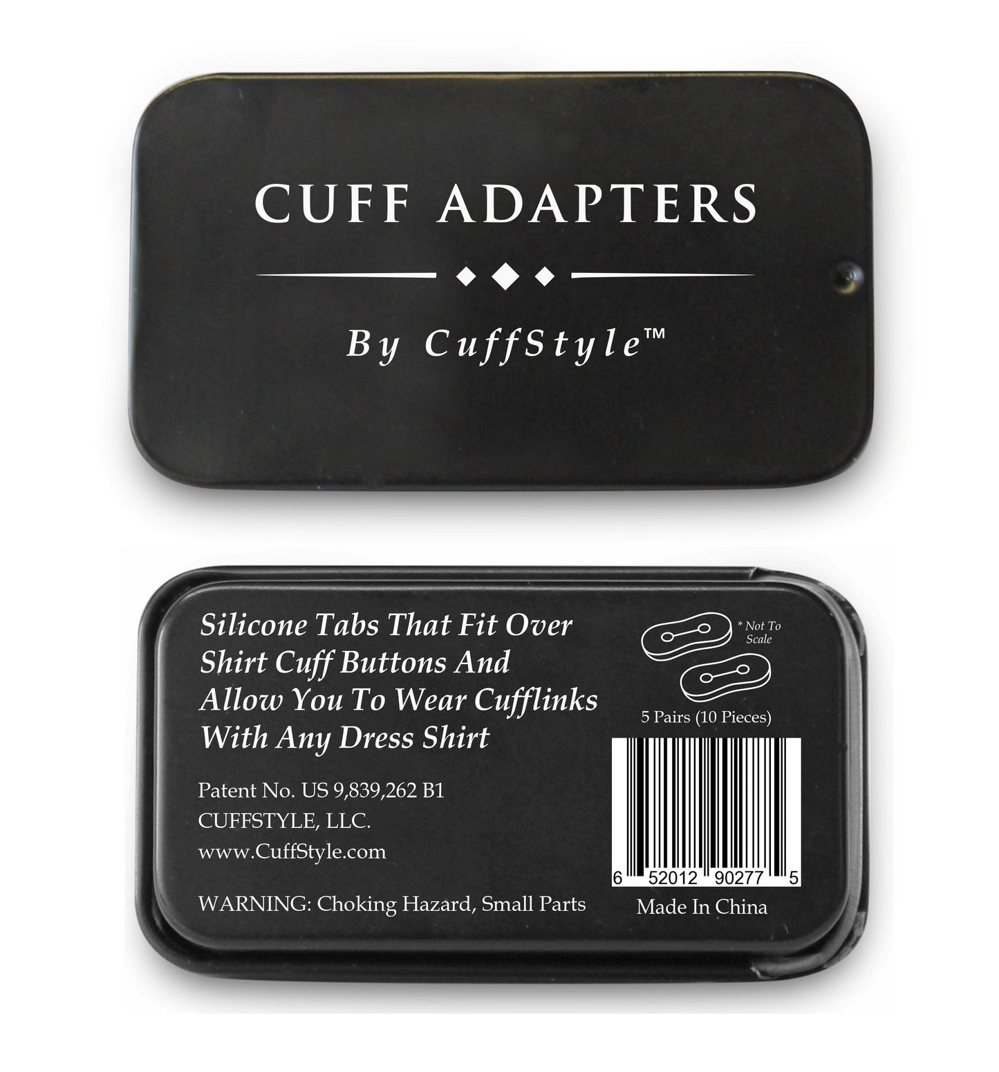 Cuff Adapters — Wear Any Cufflinks with Any Shirt (5 Pairs / 10 Pack)
