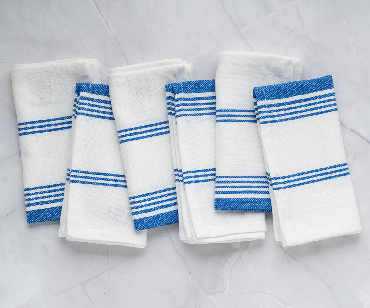 Striped Napkins - Cloth Napkins Set of 6