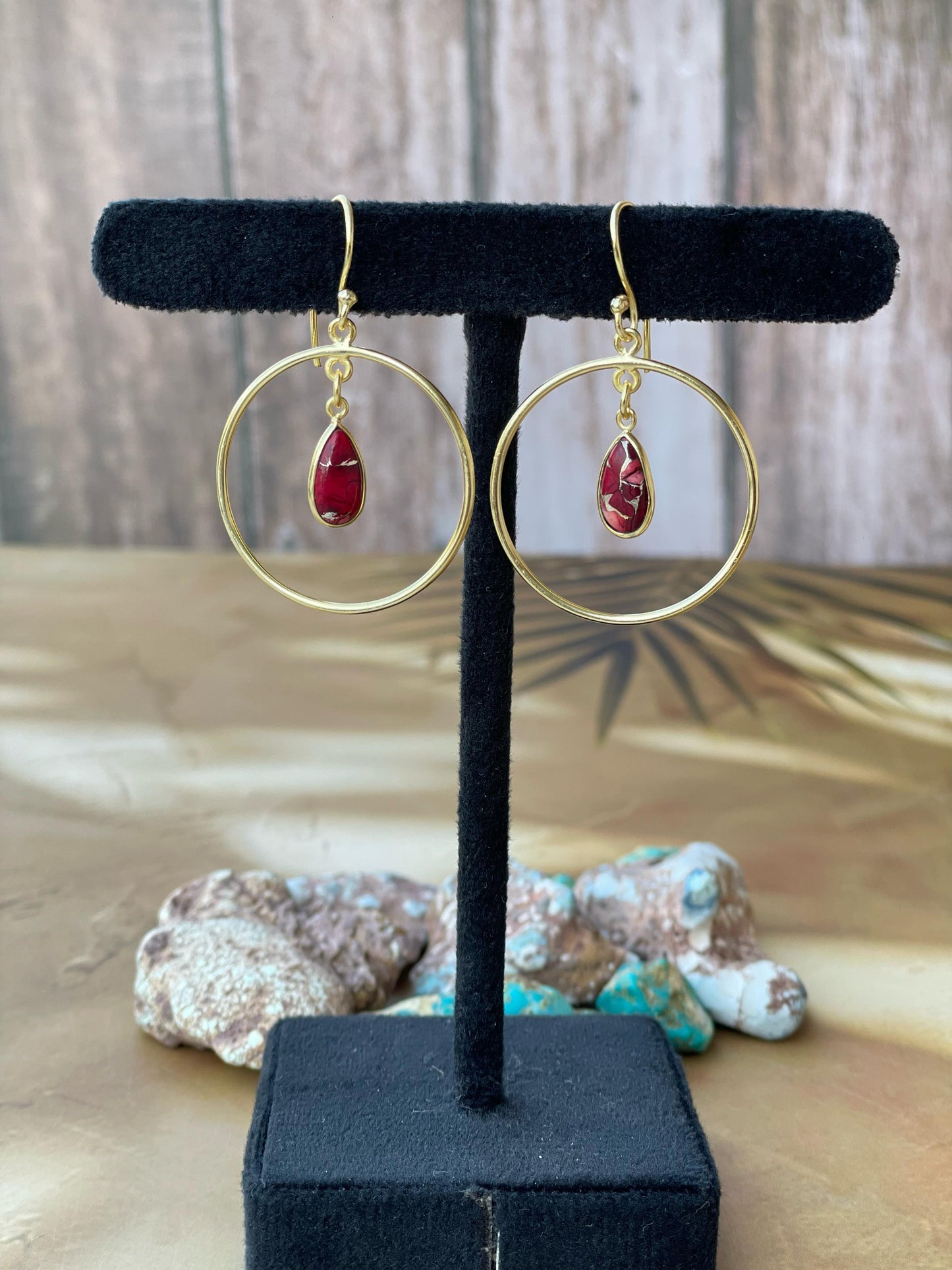 “The Golden Collection” Golden Dahlia Rose Handmade Gold Plated Earrings