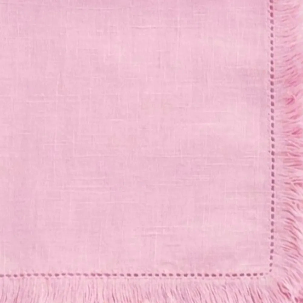 Blush Napkins with Fringe Edges