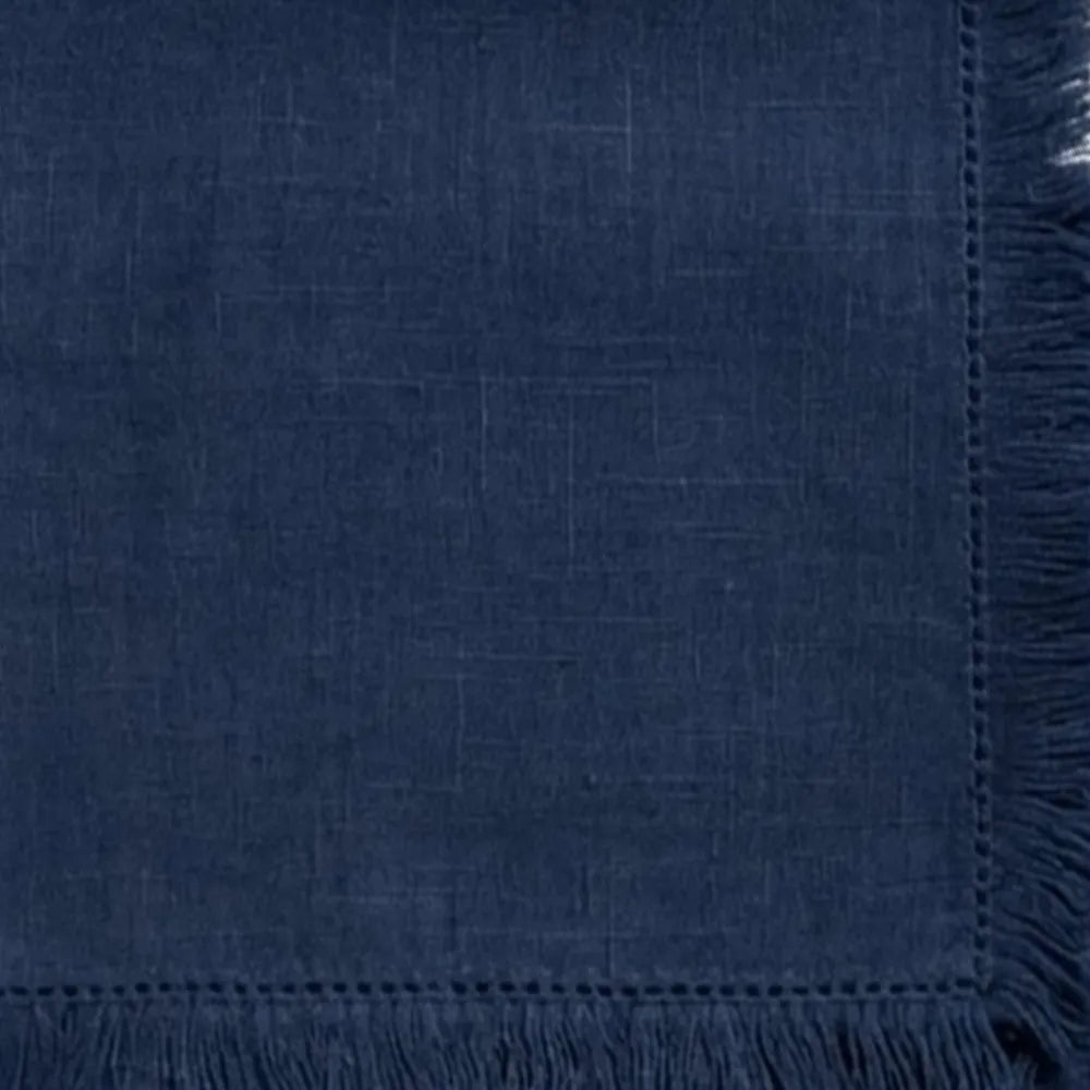 Navy Blue Napkins - Edge Fringe