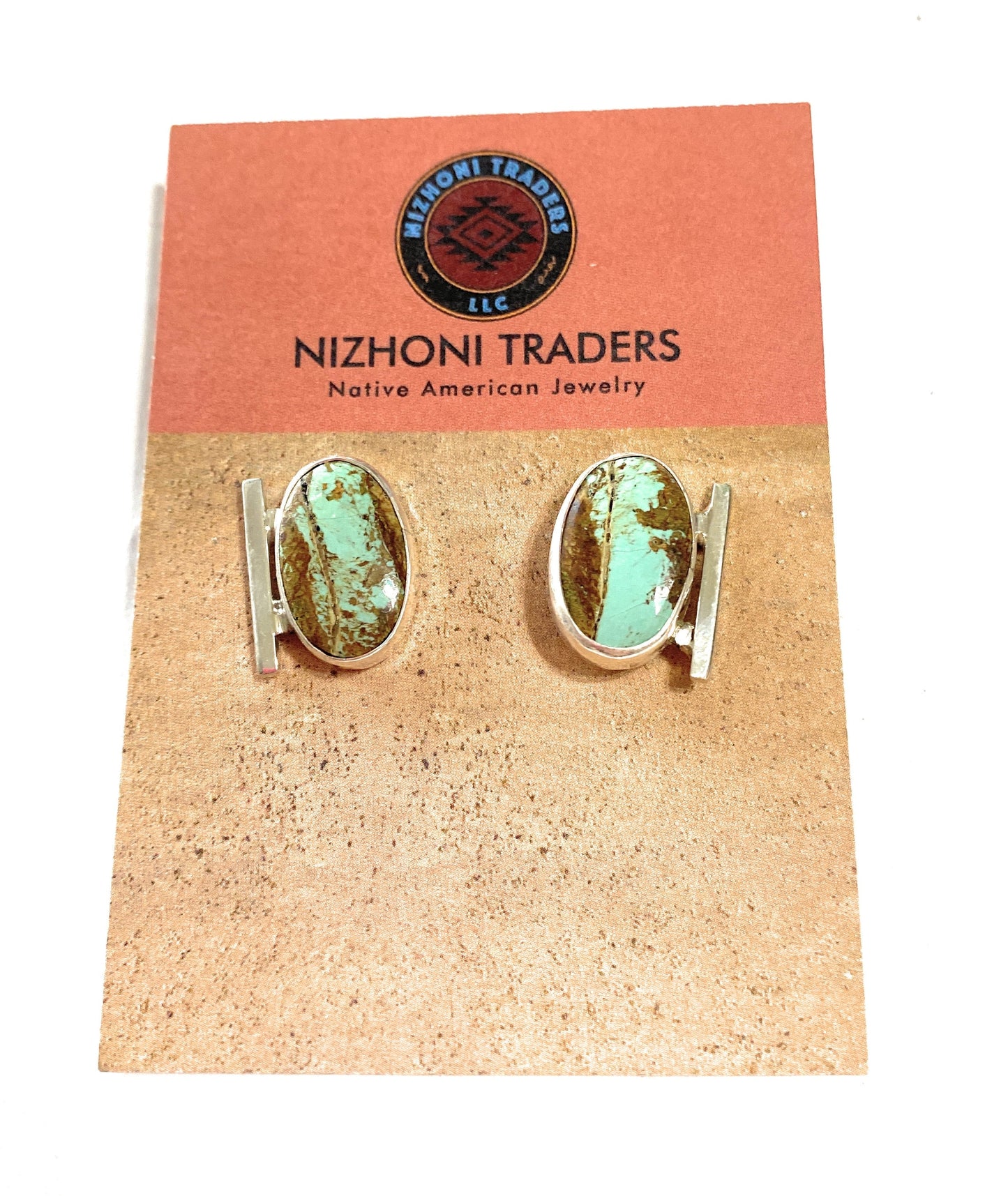 Handcrafted Sterling Silver & Royston Turquoise Post Earrings
