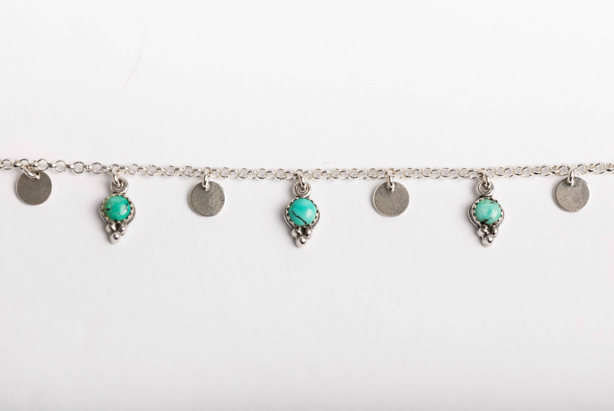 Genuine Turquoise Choker Necklace