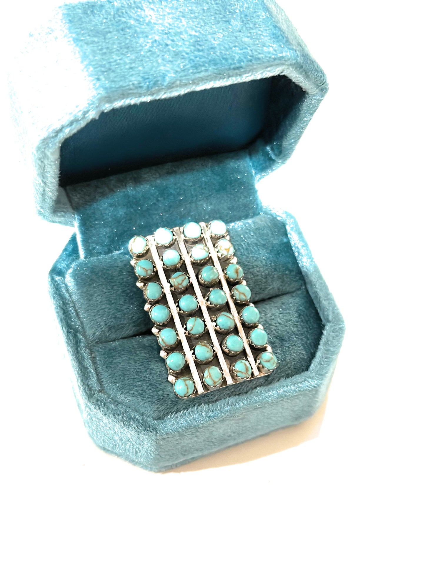 Handcrafted Sterling Silver & Kingman Turquoise Snake Eye Ring