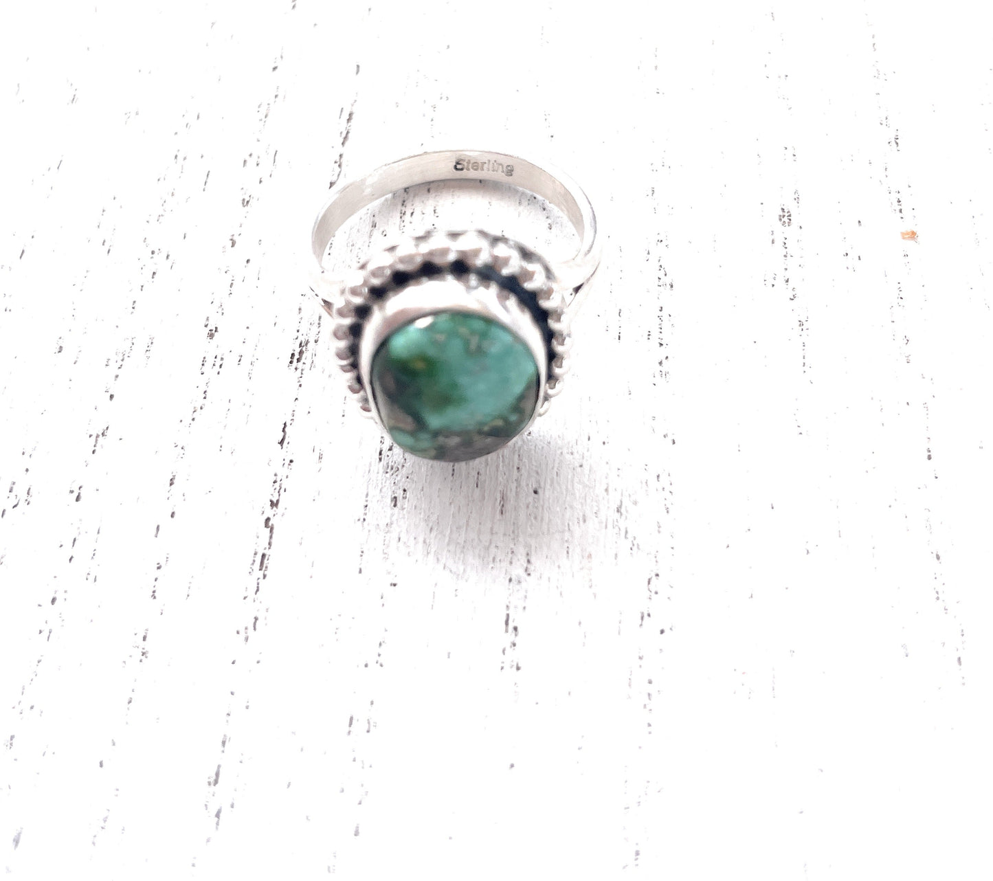 “The Taylor” Handcrafted Turquoise Sterling Silver Ring Size 9.5