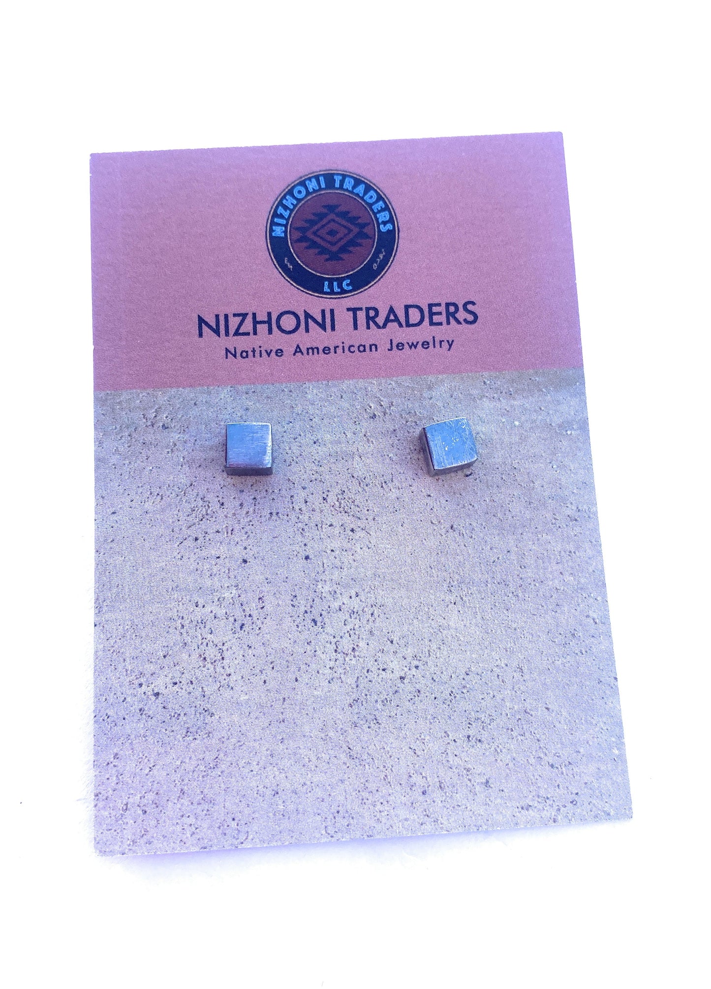 Handcrafted Sterling Silver Cube Stud Earrings