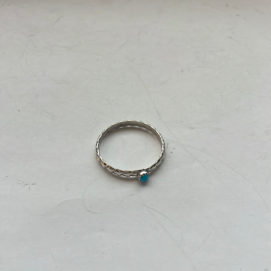 “The Dainty” Handcrafted Sterling Silver & Turquoise Ring