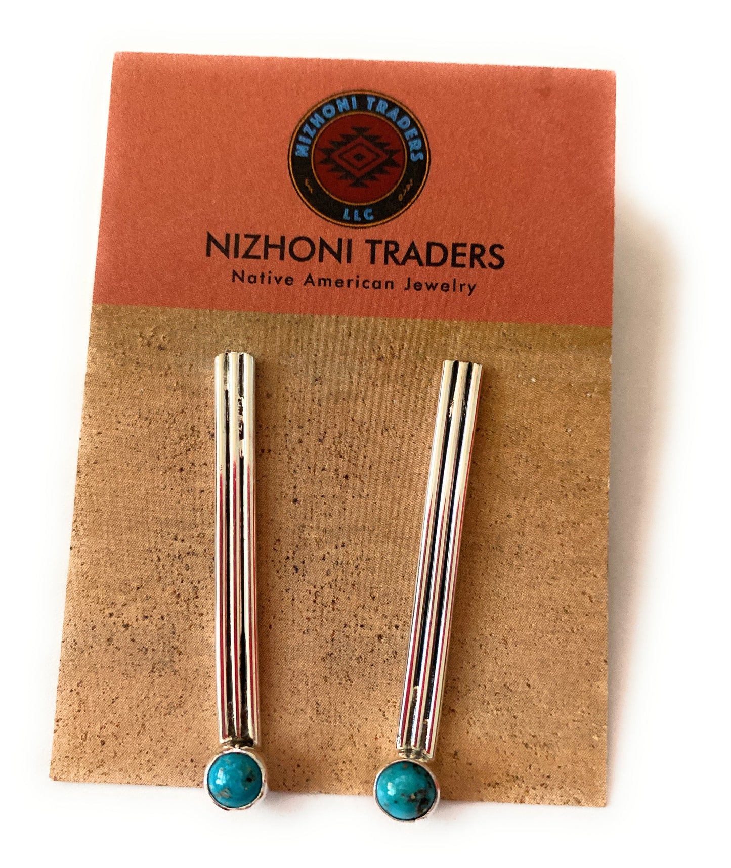 Handcrafted Turquoise & Sterling Silver Dangle Earrings