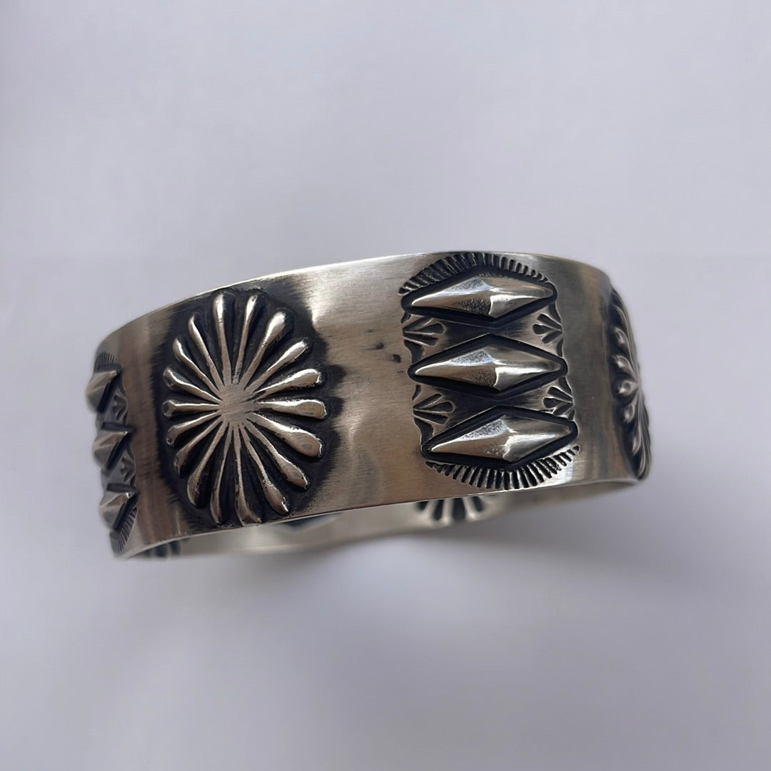 Elvira Bill Handcrafted Sterling Silver Bangle Signed