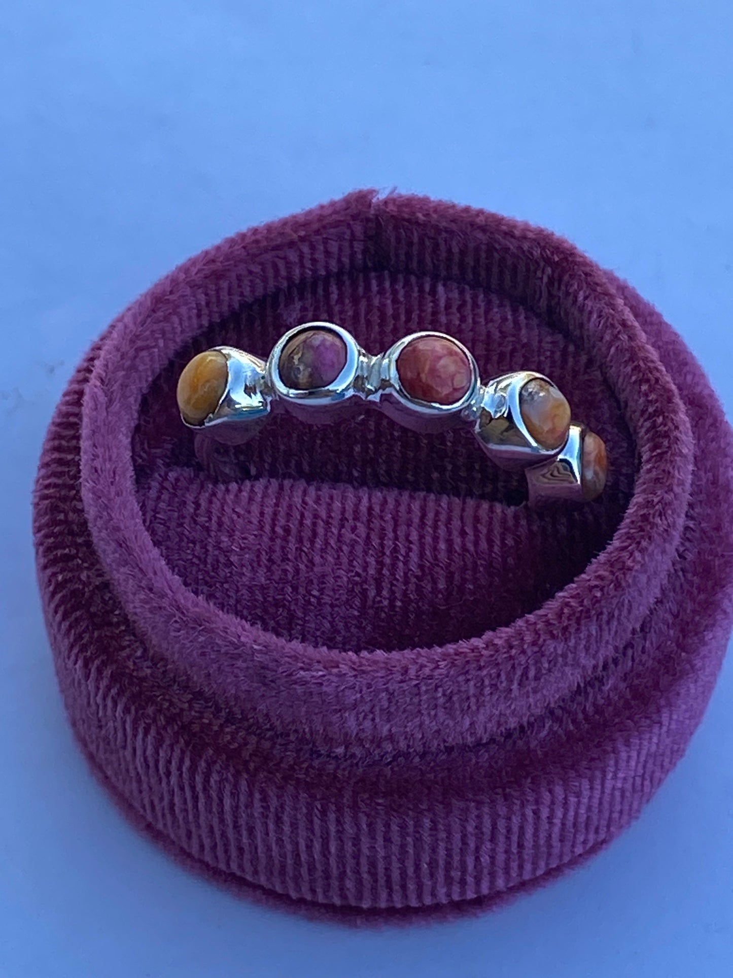 Pink Dream & Sterling Silver Stacker Band