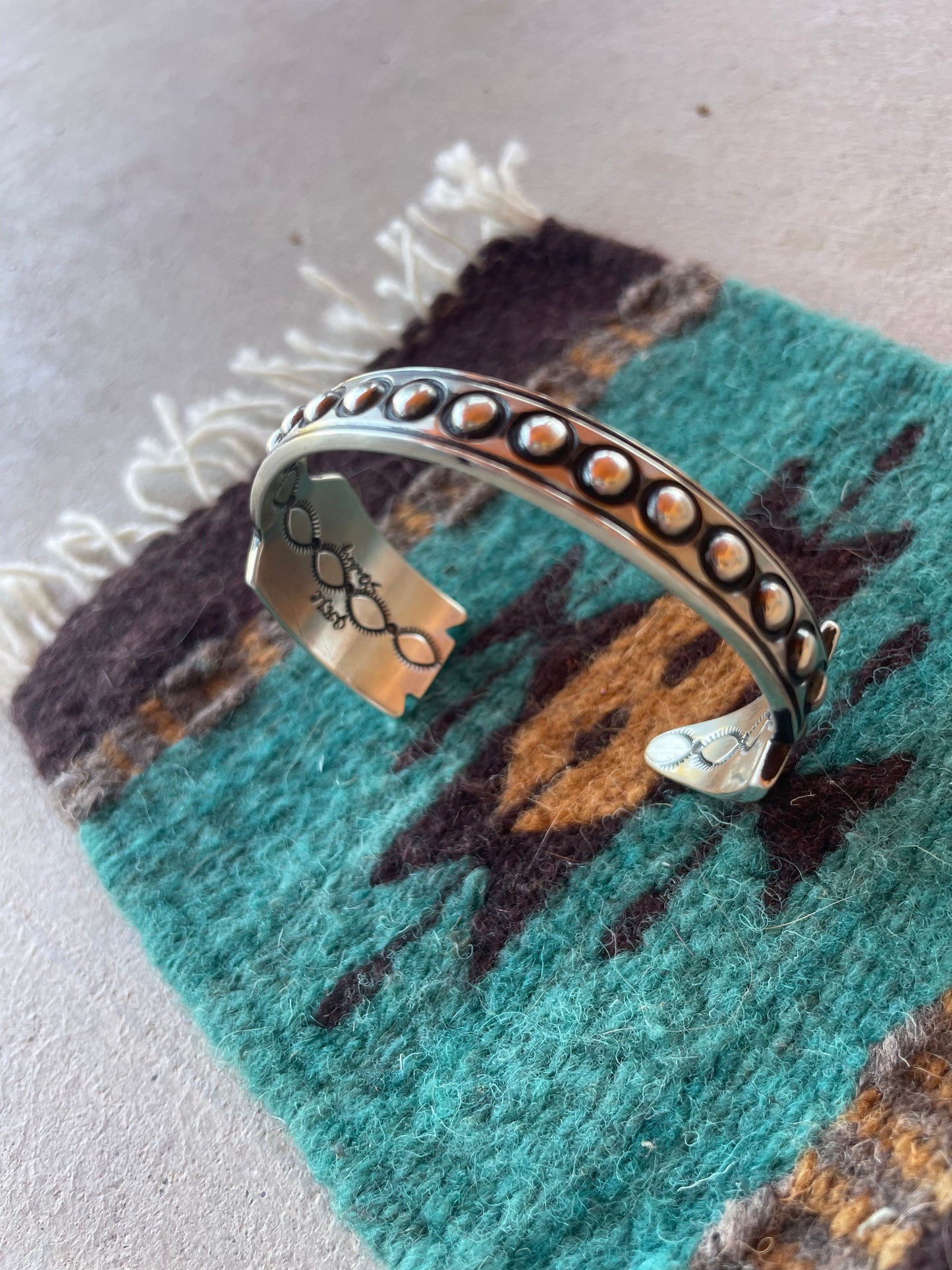 Handcrafted Sterling Silver Arrow Cuff Bracelet Signed