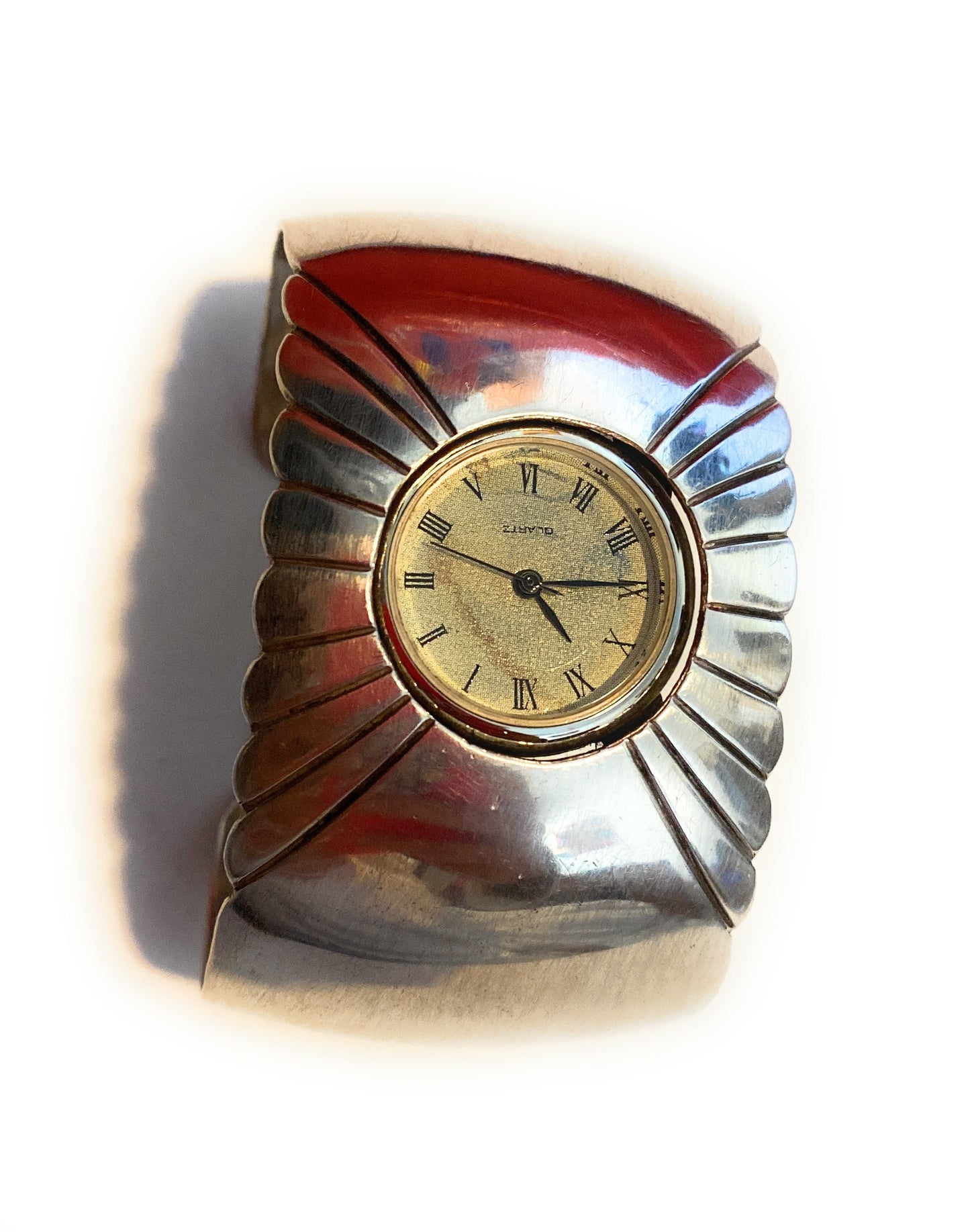 Old Pawn Vintage Handcrafted Hand Stamped Sterling Silver Watch Cuff