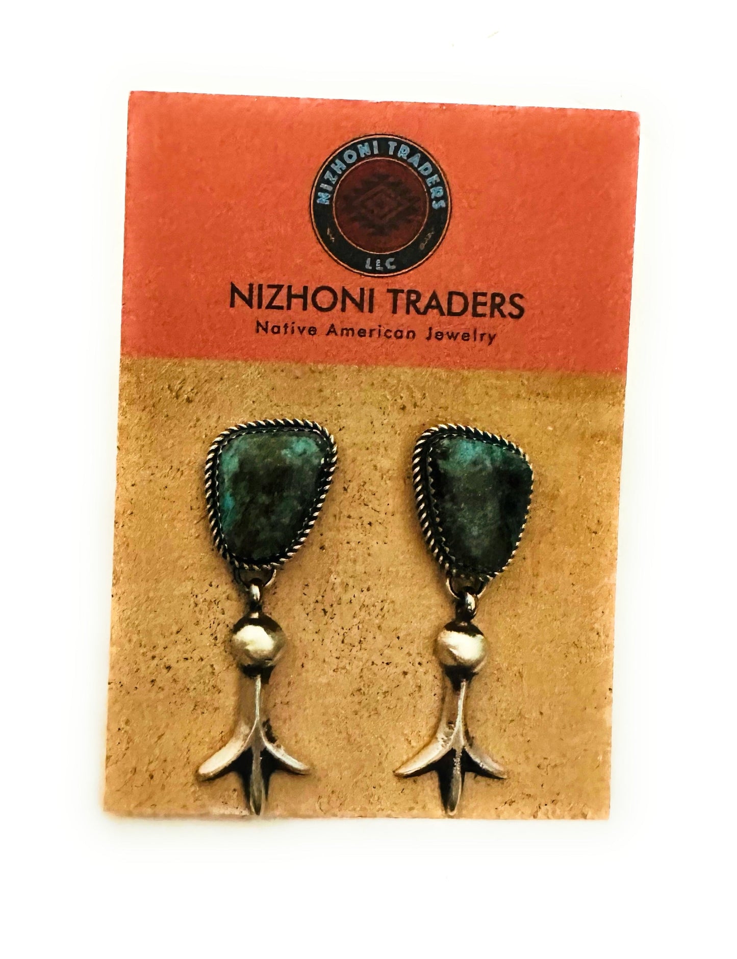 Navajo Sterling Silver & Turquoise Dangle Earrings by Martha Cayatineto