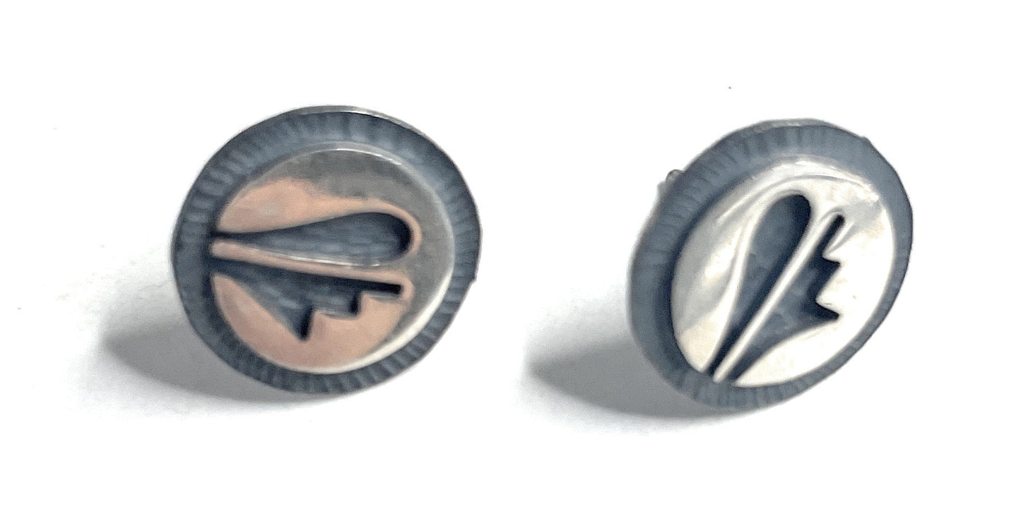Handcrafted Sterling Silver Stud Earrings