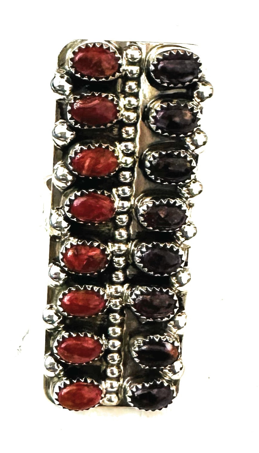 Handcrafted Sterling Silver & Spiny Ring Signed