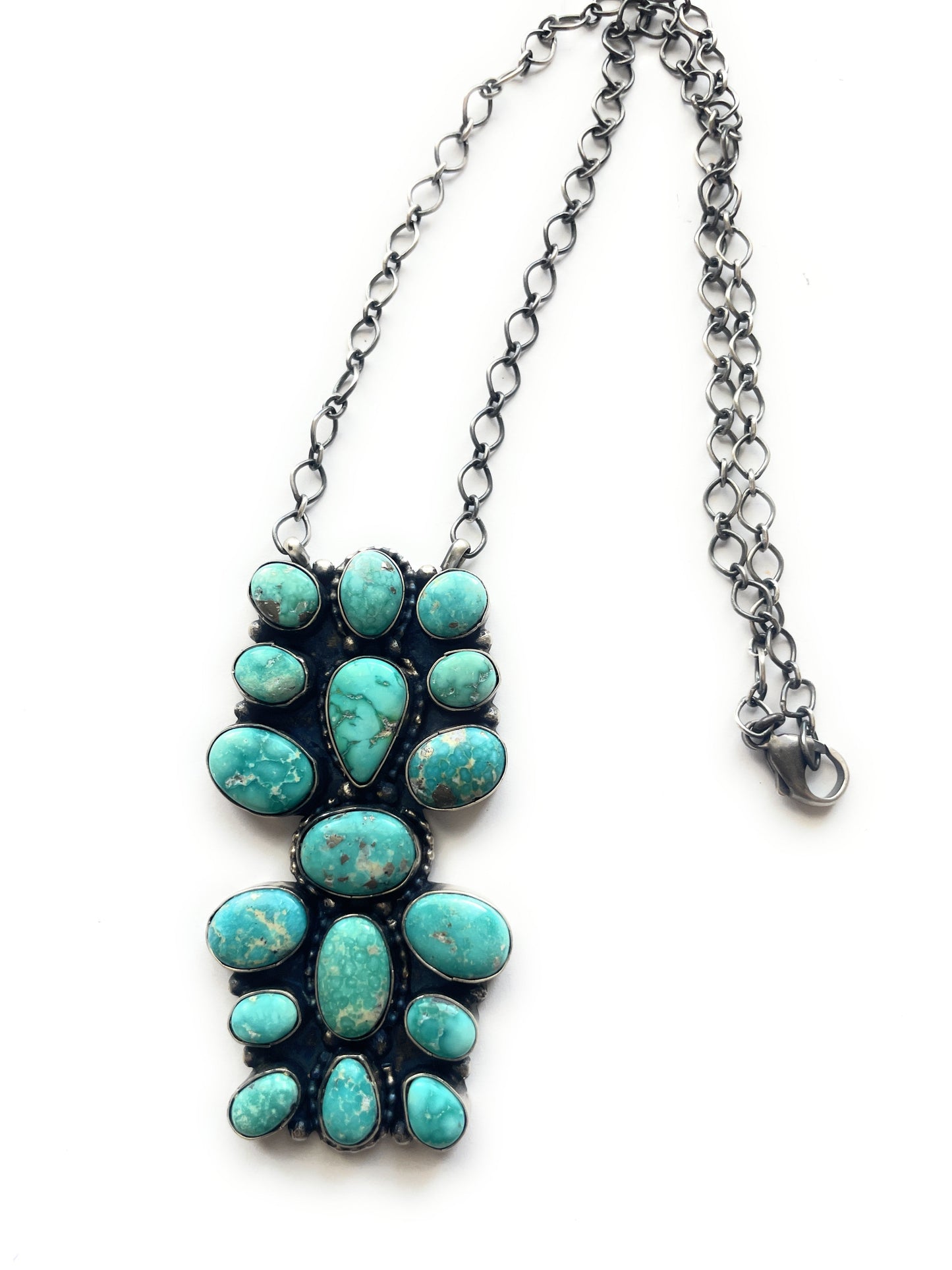 Handcrafted Sterling Silver Turquoise Necklace By Sheila Becenti