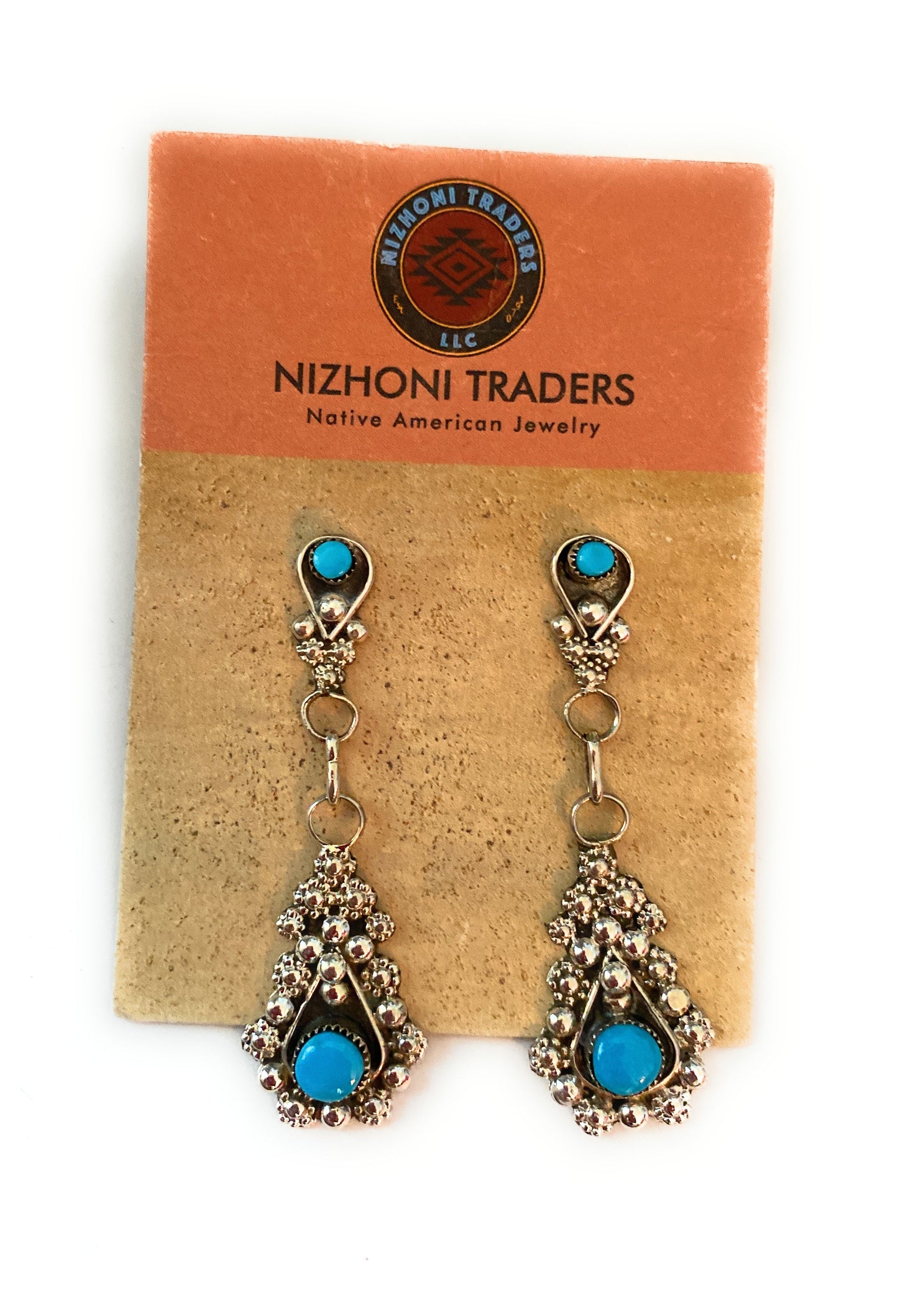 Handcrafted Sterling Silver & Turquoise Dangle Earrings