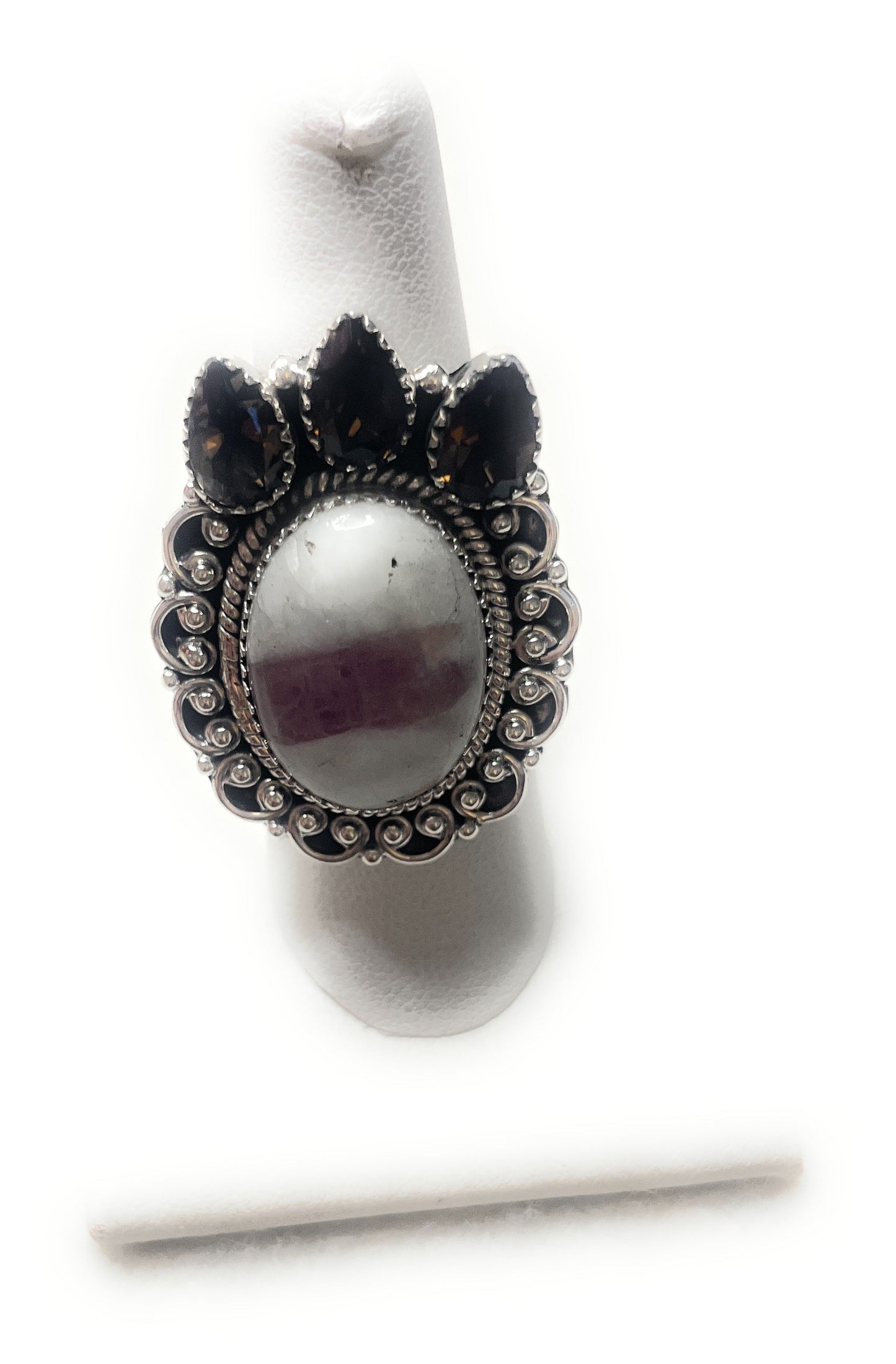 Handmade Tourmaline Quartz Adjustable Ring