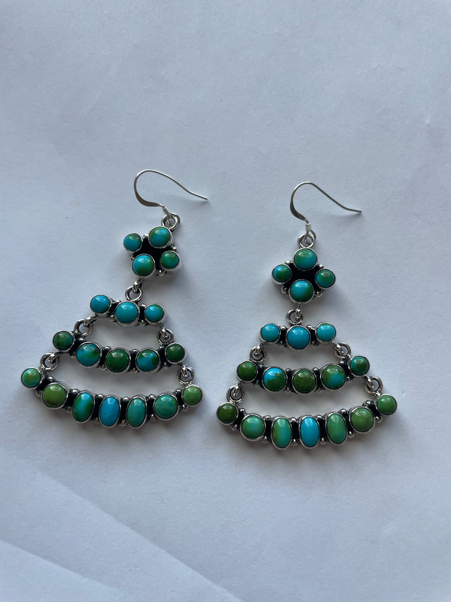 Handcrafted Sterling Silver & Sonoran Mountain Turquoise Dangle Earrings