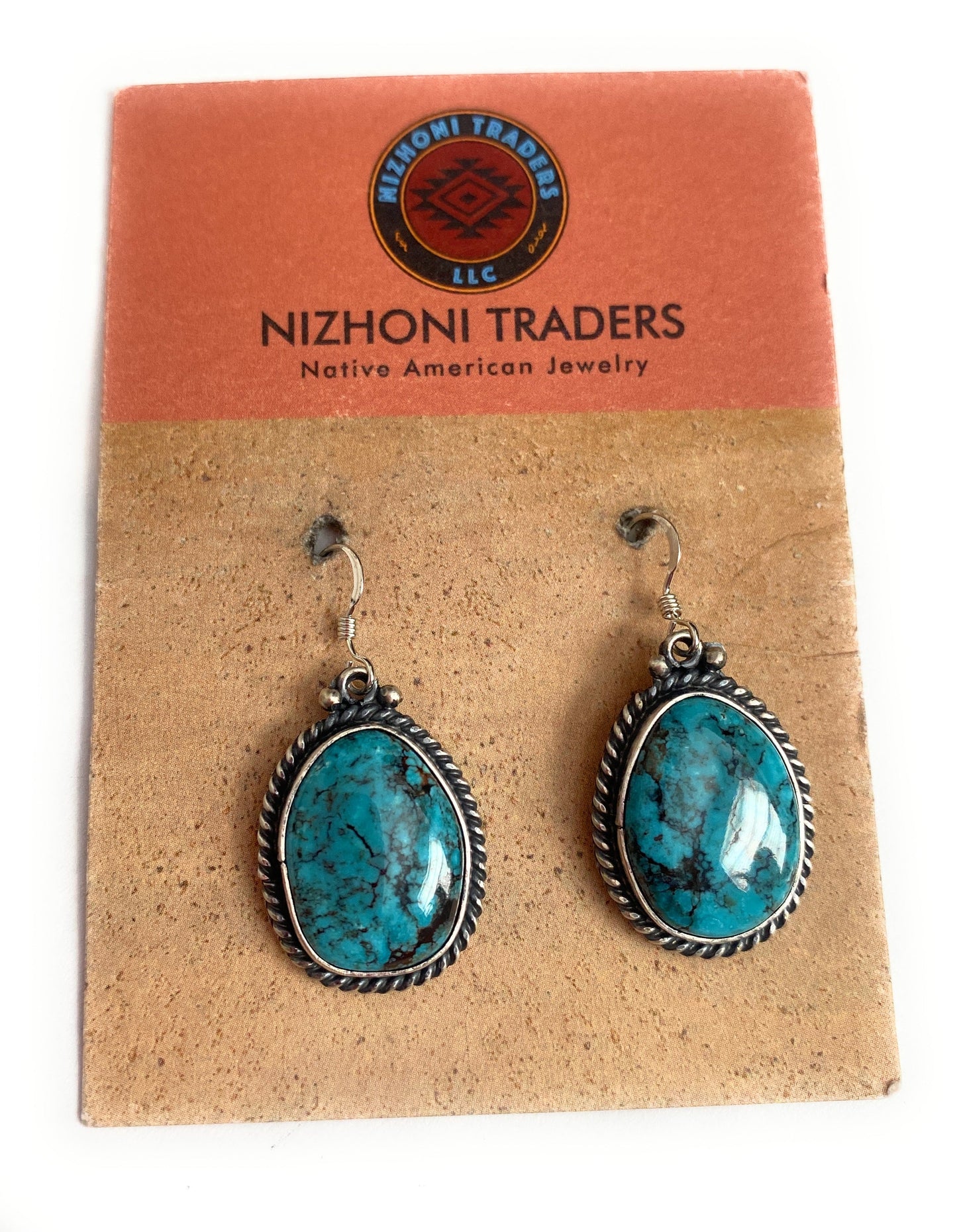 Handcrafted Turquoise & Sterling Silver Dangle Earrings