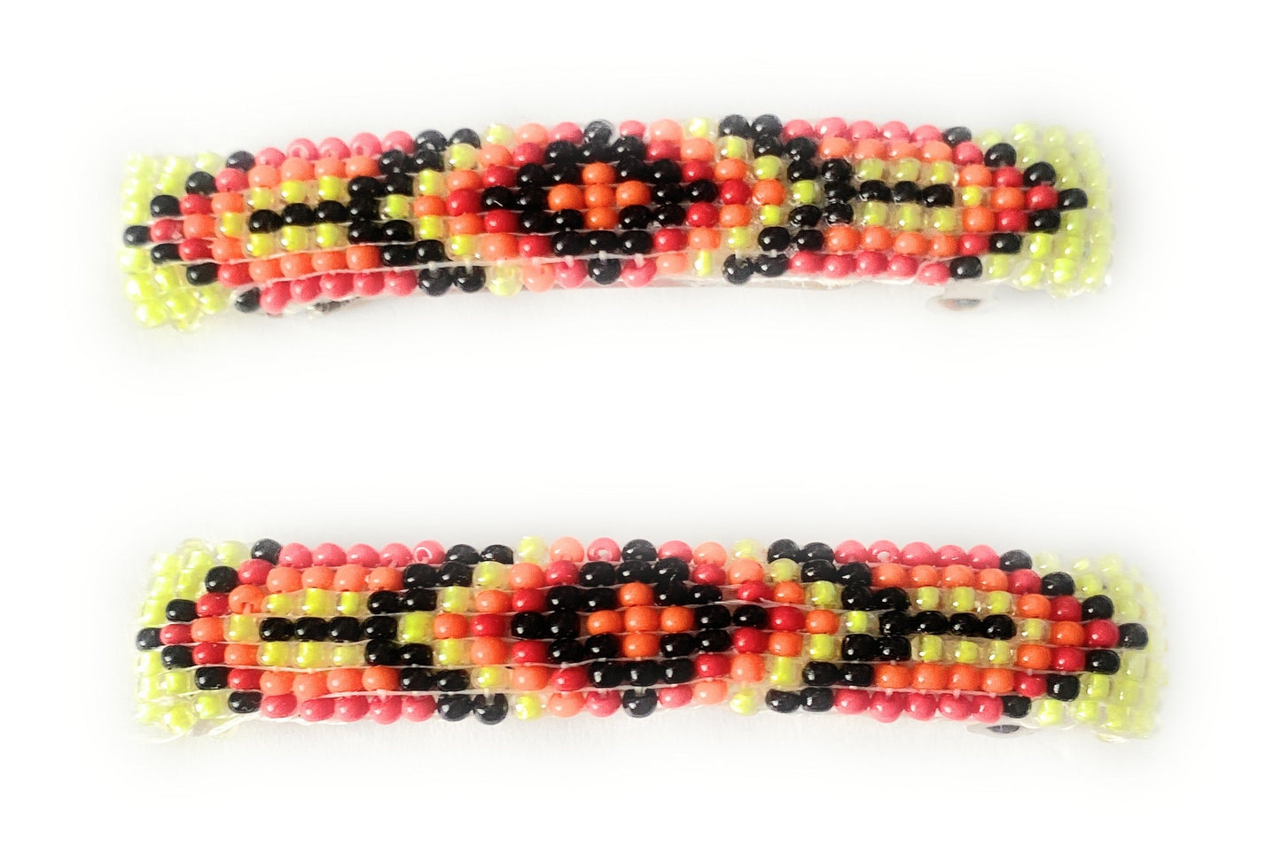 Handcrafted Handmade Beaded Barrette Set