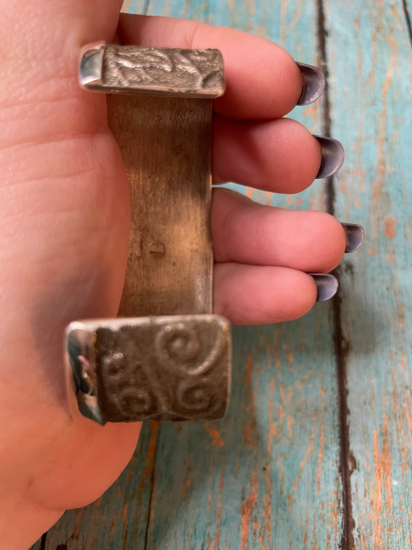 Handcrafted Sterling Silver Butterfly Bracelet Stamped And Signed
