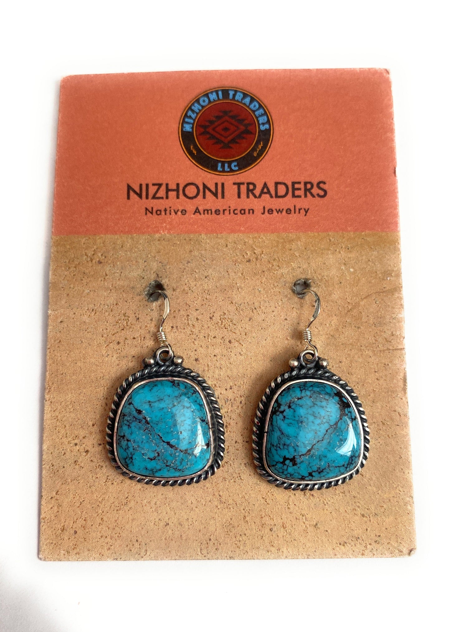 Handcrafted Turquoise & Sterling Silver Dangle Earrings