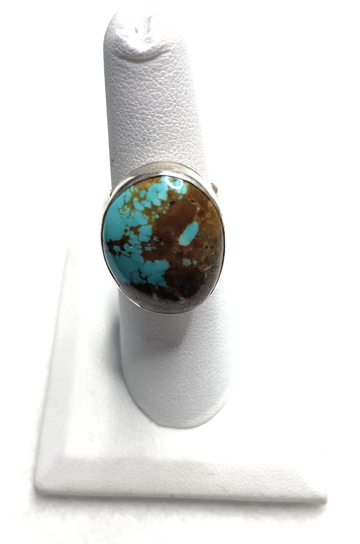 Handcrafted Turquoise And Sterling Silver Ring Sz 6