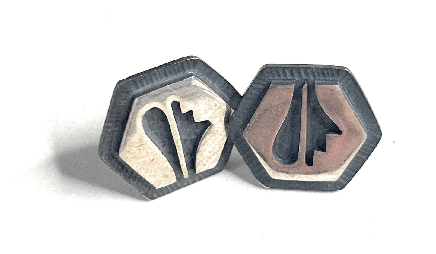 Handcrafted Sterling Silver Stud Earrings
