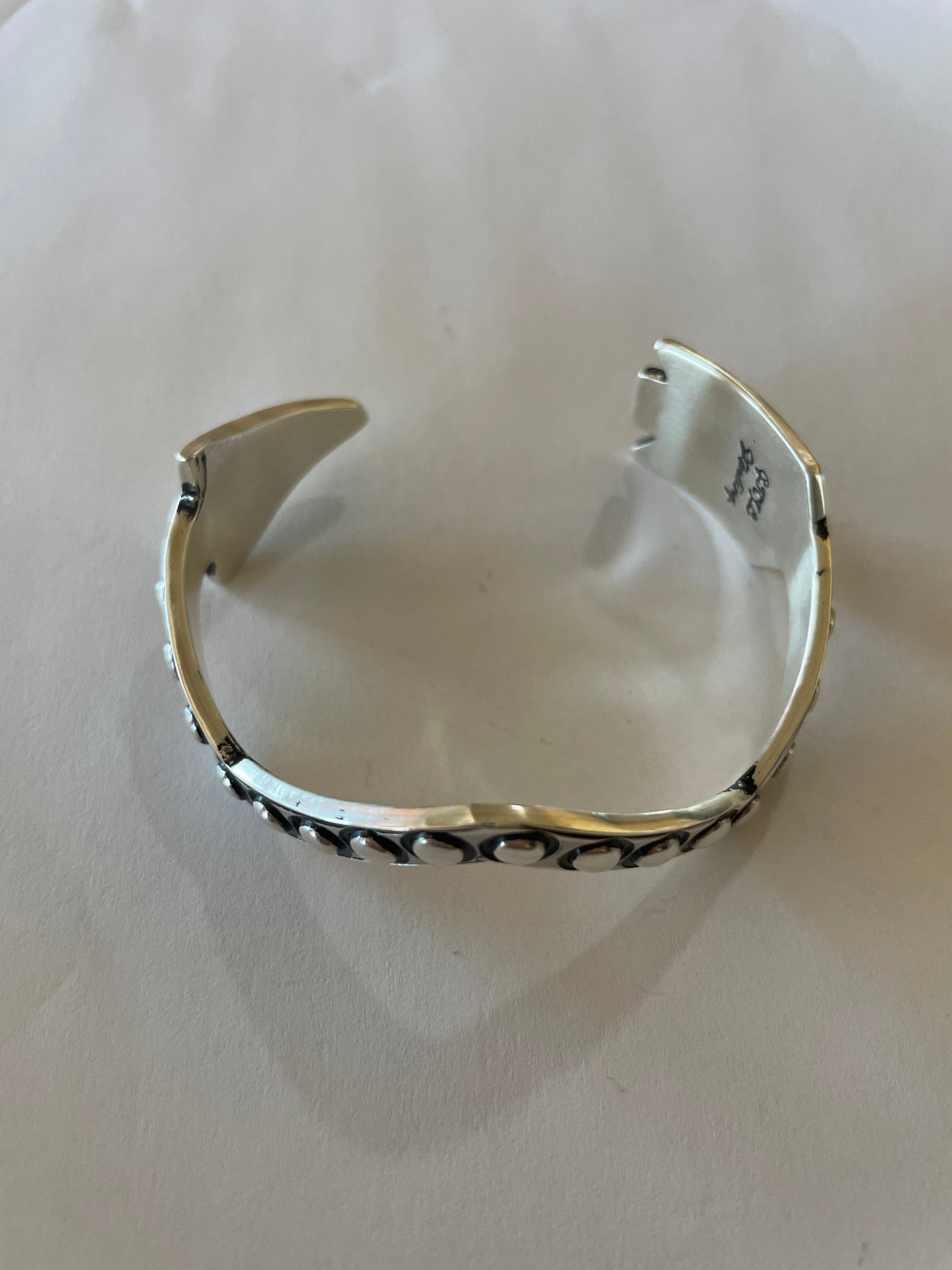 Handcrafted Sterling Silver Arrow Cuff Bracelet Signed