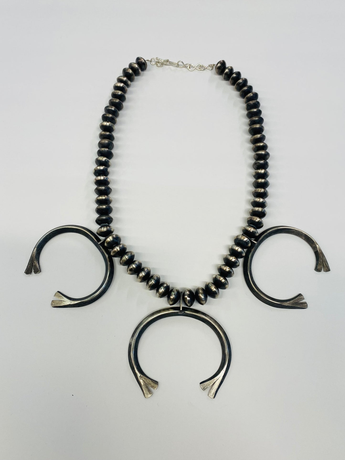 Beautiful Navajo Sterling Silver Naja Necklace Azalia Lewis