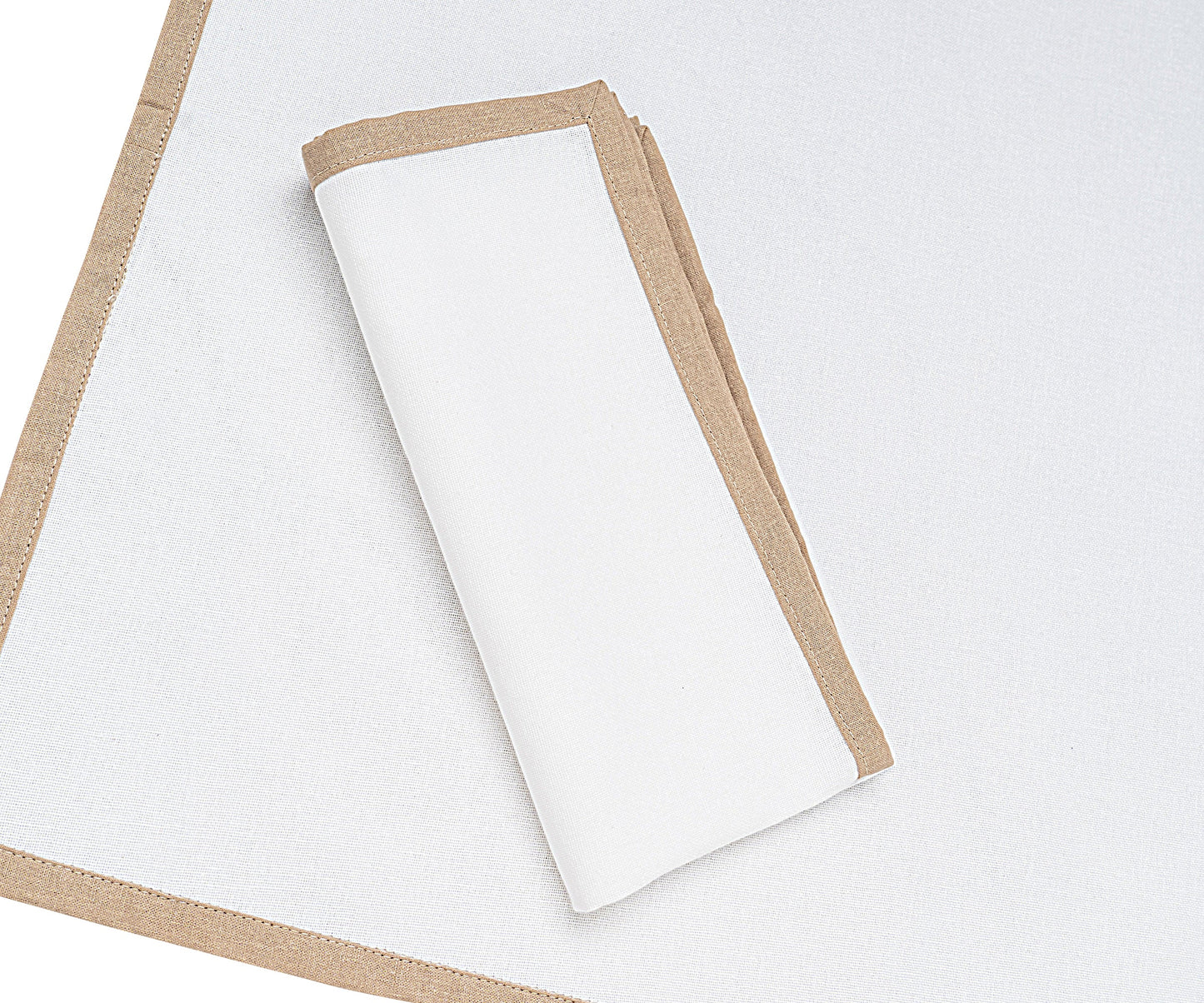 Beige Border Napkins Set of 4