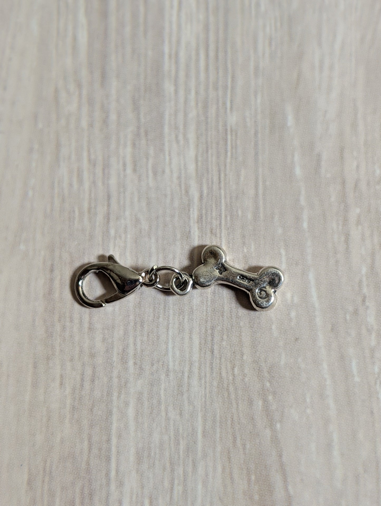 Handcrafted Small Dog Bone Charm Sterling Silver
