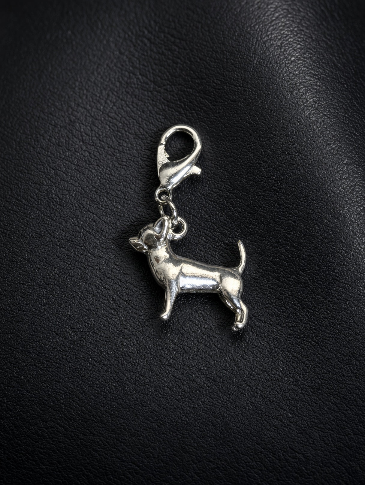 Handcrafted Chihuahua Dog Charm Sterling Silver