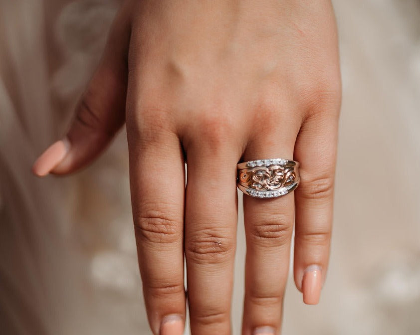 Tooled Wedding Band