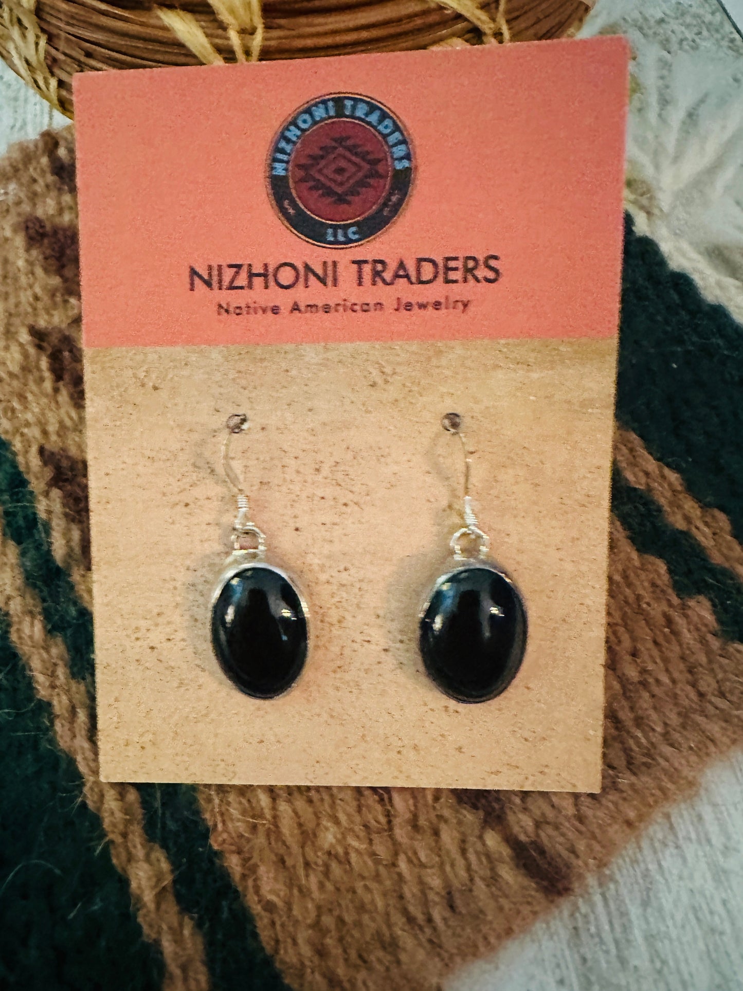 Handcrafted Onyx & Sterling Silver Dangle Earrings